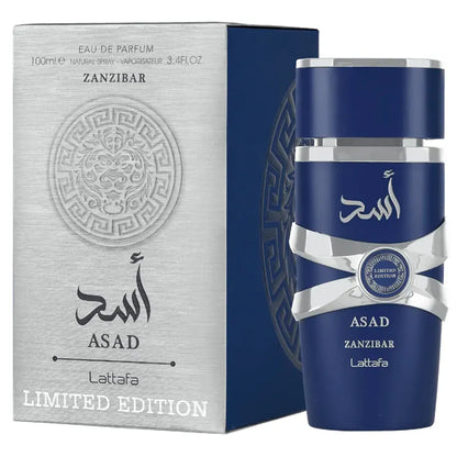 Frasco de perfume Zanzibar Asad Lattafa Limited Edition 100ml EDP para hombre