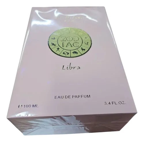 detalle del frasco zodiac libra jo milano resaltando forma color y acabados del diseño